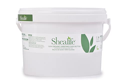 1 Kg Organic Unrefined Shea Butter for Conditioning Sensitive and Dry Skin Baby Skin Salve Treatment of Eczema Psoriasis and Damaged Skin Supplied Direct by Shea Life Skincare 1 Kg