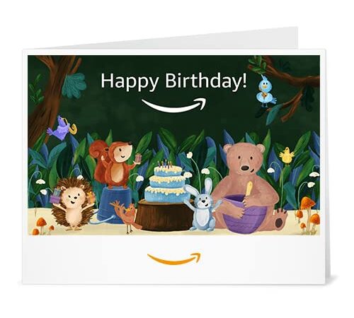 Amazon Smile (forest animals) - Printable Amazon.co.uk Gift Voucher