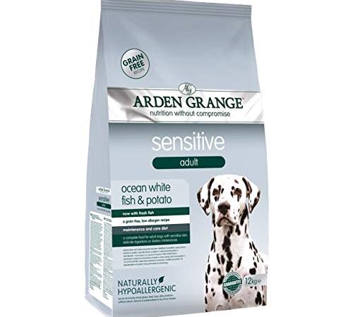 Arden Grange Sensitive Adult Dry Dog Food Grain Free, Fresh Ocean White Fish and Potato, 12 kg