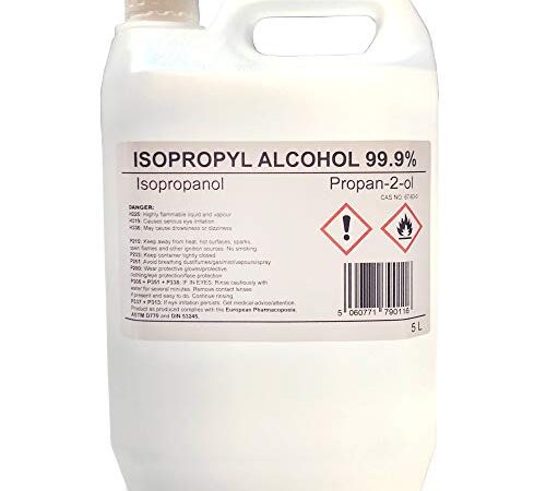 Isopropyl Alcohol 99.9% Isopropanol Pure 5 Litre 5L propan 2 ol IPA