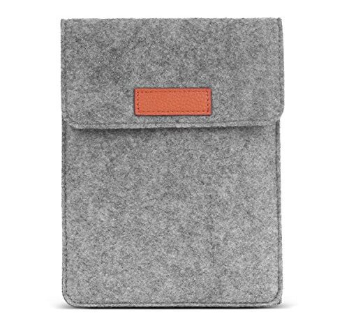 MoKo Sleeve Fits Kindle E-Reader, Protective Felt Cover Case Pouch Bag Fit with All-New Kindle 10th Gen 2019 / Kindle Paperwhite 11th Gen 2021 / Kindle(8th Gen, 2016), Light Gray