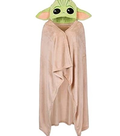 Primark Limited Licensed Disney Star Wars The Mandalorian Baby Yoda Fleece Blanket Throw Hooded Cosy Wrap GIFT NEW