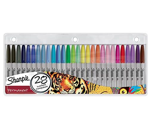 Sharpie Permanent Marker Set | Exclusive Colour Assortment | Fine Point | 28 Count