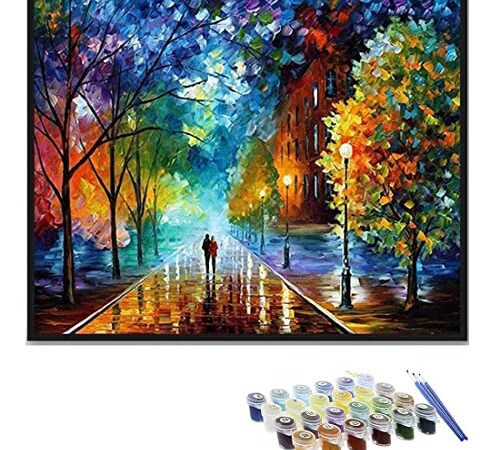 Warmiehomy Paint by Numbers for Adults,DIY Oil Painting Kits Painting by Numbers for Adults,Kids,Students,Beginners,Colour by Numbers for Home Decoration, 40 x 50 cm,Without Frame
